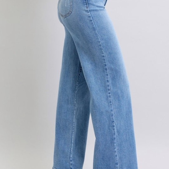 Judy Blue Light Blue Flare Jeans - Picture 6 of 6